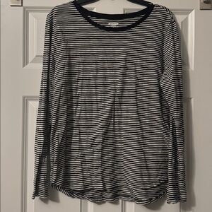 Old Navy Black and White Striped Shirt